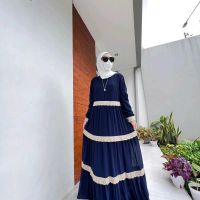 Ceruty Renda Susun//Gamis Ceruty