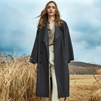 風衣外套中長款大衣-高級感廓形刷色寬鬆女外套2色74gu10【獨家進口】【米蘭精品】