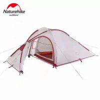 Naturehike Hiby 3 4 Person 20D 40D Nylon Waterproof Camping Tent Two-Way Door Open One Room And One Hall Outdoor Tents PU3000mm