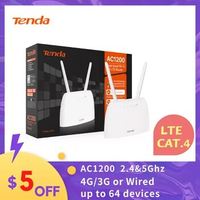 Tenda 4G06 4G Wifi Router SIM Card Hotspot RJ45 WAN LAN wireless modem LTE dongle 2.4GHz 300Mbps 4G 