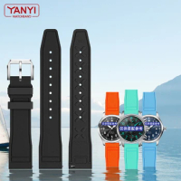 Fluororubber FKM Watchband for iwc watch Strap Big Pilot Portofino TOP GUN 171820 Waterproof Rubber Watch Band 20mm 21mm 22mm