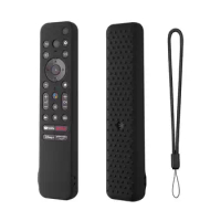 Luminous TV Remote Control Case for Sony 4K 8K HD TV Remote Silicone Protective Cover with Lanyard Shockproof Anti-Slip Skin