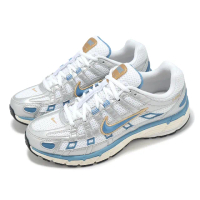【NIKE 耐吉】休閒鞋 P-6000 男鞋 女鞋 白 藍 銀 復古 緩震 運動鞋(HJ7246-100)
