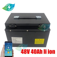 48V 40Ah li ion battery Lithium ion 48v battery BMS 13S for 1500W 2000W scooter bike light fishing + 5A charger