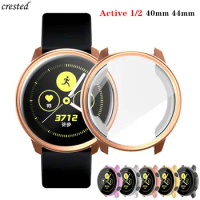 Case For Samsung Galaxy watch active2 40 44 mm Soft All-Around TPU bumper Cover+Screen Protector Galaxy watch Active 2 44mm 40mm