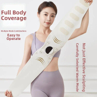 EMS Waist Trainer & Massage Belt, Heat & Microcurrent for Sweat Belly Toning, Home Fitness Shaper