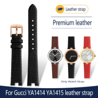 For Gucci YA141.4 YA141505 G-C Watch Strap Women High-quality Waterproof Genuine Leather Watch band Notch 12*5MM 14*5MM Bracelet