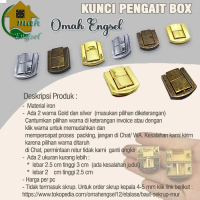 Kunci Pengait box/ kunci kotak perhiasan/ gembok tas/ key hook 2.4 cm