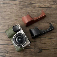 New Hard PU Leather Camera Bag Case Cover for Sony A6000 A6100 A6300 A6400 Half body Retro case Battery can Taken out Wholesale