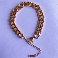 Gelang Titanium sisik naga tebal rose gold Bracelets