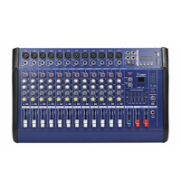 Hot sale 12 channel mixer audio usb bt sound console Stage DJ Mixer power amplifier