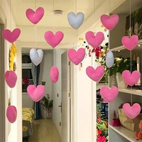 Heart Shaped Curtain Door Hanging Decoration Korean Style String Pendant High Beauty Curtain Partition Door Girls Room Decor
