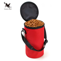 TAILUP New Collapsible Dog Travel Bowl High Quality Pet Hamster Dry Food Container Waterproof Bag