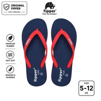 Fipper - Slim Sandal Jepit Anti Slip Wanita Original Ringan Nyaman Navy / Red UK 5/US 6