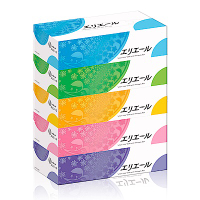 日本大王elleair 柔膚抽取式面紙(180抽x5盒)(買1送1)