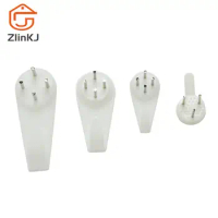 20pcs White Painting Photo Frame Hook Plastic Invisible Wall Hooks Mount Photo Picture Nail Hook Hanger Mirror Hanging Hangers