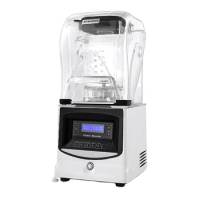 Heavy-duty commercial blender with soundproof cover, professional high-speed smoothie blender