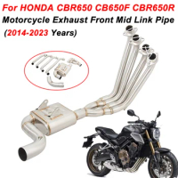 For HONDA CBR650F CB650F CBR650R CBR650 CB650 2014 - 2023 Motorcycle Exhaust Escape Modify Moto Front Link Pipe With Catalyst