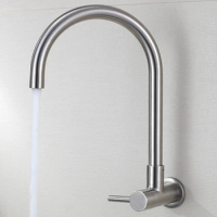 SUS304 Stainlessl faucet drinking tap without lead household direct drinking pure water goose wall 309