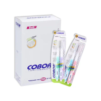 【BEST】COBOR 可貝爾 2入軟毛硅膠手柄牙刷/盒 共24支(盒裝款 0.02細毛 深入清潔 牙刷 軟毛)
