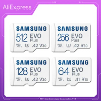 SAMSUNG EVO Plus Micro SD Card With Adapter 64GB 128GB 256GB TF Card A2 U3 V30 Memory Card 64GB A1 U1 V10