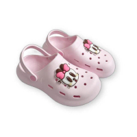 【樂樂童鞋】親子款可愛造型洞洞鞋(女拖鞋 女大童 BOBDOG巴布豆 布希鞋)
