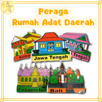 Mainan Edukasi APE Kayu Edutoys Anak Peraga Maket Rumah Adat Daerah