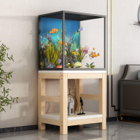 簡易魚缸架子 實木客廳中小型魚缸底座 簡約魚缸架 定制魚缸櫃底架子