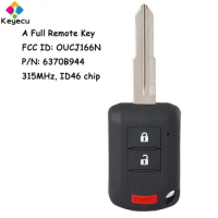 KEYECU Remote Head Car Key With 2+1 3 Buttons 315MHz ID46 Chip for Mitsubishi Outlander 2016 2017 2018 19 Fob OUCJ166N 6370B944