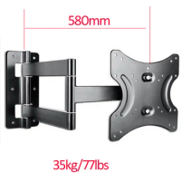 P40-L FULL motion 35kg 30inch 32inch 37inch retractable swivel LCD PLASMA tv mount lcd wall bracket led stand holder