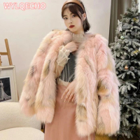 Winter Jackets for Women 2023 Imitation Fox Fur Fur Coat Women Korean Version New Outerwears Faux Fur Coat Colour Fur Jacket