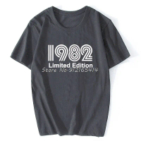 1982 Limited Edition เสื้อยืดลําลอง ผ้าฝ้าย แขนสั้น คอกลม พิมพ์ลาย 39th Birthday Gift For Husband Ma