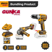 P20S Bundling Product Brushless INGCO Bor + Gerinda + Baterai Charger