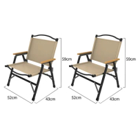 Autumn Camping Chair Portable Outdoor Chair Detachable Alloy Wood Grained Folding Chair Camping Equipment Kermit Chair