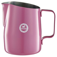 金時代書香咖啡  TIAMO 斜口拉花杯 450cc - 圓口設計 粉紅 HC7106PK