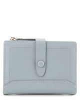 Principessa - Dompet Lipat Wanita dengan Koin Pouch Button Wallet Clutch - Blue