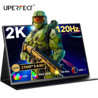 UPERFECT 2K 120Hz Portable Gaming Monitor 15.6” QHD IPS Display With HDMI USB C For PC Steam Deck XBOX PS5 Switch Extend Screen