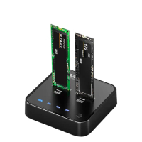 【CyberSLIM】M2-DC M.2 NVME SSD 雙槽硬碟外接盒對拷機(可不透過電腦一鍵對拷)