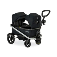 BOB Gear Renegade Canopy Stroller Wagon with 3 Seats, 5-Point Harness System, All-Terrain Tires, and Push and Pull Handle, Night