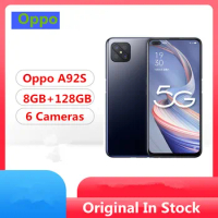 Original Oppo A92S 5G Mobile Phone Mediatek 800 Android 10.0 6.57" IPS 2400X1080 120hz 8GB RAM 256GB ROM 6 Cameras Fingerprint