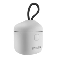 TELESIN Battery 3 Slots Charger TF Card Reader Storage Charging Box for Gopro Hero 9