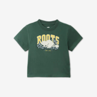 【Roots】Roots 小童- PIXEL COOPER BEAVER短袖T恤(深綠色)
