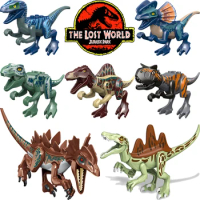 Great Value!!! Mosasaurus Jurassic Park World Dinosaurs Rex Indoraptor Triceratops Indominus Building Block Toys Dinosaur Gift