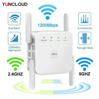 5G WiFi Repeater Wi Fi Amplifier Signal Wi-Fi Extender Dual Band Network 1200Mbps 5 Ghz Long Range Repeater
