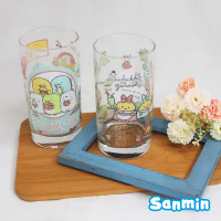 【勝明Sanmin】炸蝦炸魚快餐店日本製玻璃杯+造型矽膠杯蓋-大集合+貓咪