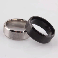[COD] CINCIN POLOS CINCIN PRIA WANITA ANAK COUPLE TUNANGAN Titanium Hitam Silver Rings