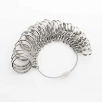 Metal Alloy Ring Sizer,US Size 0-15,Finger Gauge,27 PCS Finger Band Sizing,Ring Sizing Tool,Ring Measurement Tool 1507057
