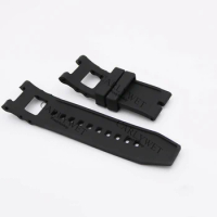 Rolamy Luxury Style Band 28mm Black Strap Waterproof Rubber Replacement Watch Band Belt Special Popular For Invicta 6043 style