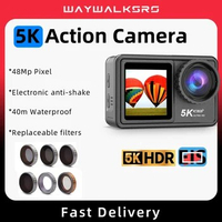 5K Action Camera 4K 60FPS Sport Bicycle Motorcycle Helmet Video Shooting Stabilizer Underwater WiFi Camcorder Webcam Car Body