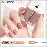 (COD) ALNECE 2IN1 KUTEK HALAL NON PEEL OFF KUTEKS 2 TONE KUTEK KOREA halal muslimah Cat Kuku Nail Ar